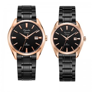 Alexandre Christie AC 8682 Rosegold Black Couple